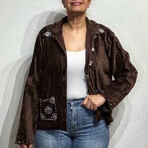 Don't Mess With Texas Brown Vintage Western Jacket Sz XL